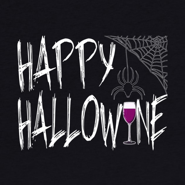 Happy Hallow Wine on October 31st Halloween by JaroszkowskaAnnass